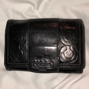 Coach - embossed leather wallet